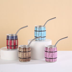 Tragbare süße Stil 3oz 5oz 7oz doppelwandige Edelstahl Mini Barrel Tumbler Cup mit Deckel und Stroh für Kinder Mädchen Jungen - Product Image 6