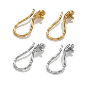 U Shape <b>Earring</b> <b>Hook</b> Base | 18K PVD Gold Plated Stainless Steel High Heel Style Ear Wire for DIY Dangle Jewelry Making Findings - Product Image 2