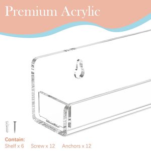 Rak dinding cat kuku akrilik Bening, tempat cat kuku <span class=keywords><strong>Display</strong></span> 15 inci 12 buah - Product Image 3