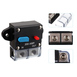 Disjoncteur réinitialisable 200A 12V 24V avec porte-fusible pour amplificateur audio de voiture, réinitialisation manuelle pour treuil, marine, camping-car, camion, caravane - Product Image 4