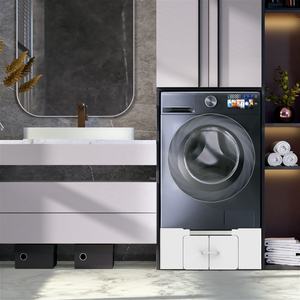 Soporte Móvil con Carro Ajustable, Armario de Plástico <span class=keywords><strong>para</strong></span> Nevera, <span class=keywords><strong>Lavadora</strong></span>, Muebles de Baño - Product Image 6