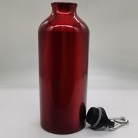 Bouteille d'eau sportive en aluminium réutilisable, colorée, avec logo personnalisé, cadeau promotionnel, avec mousqueton