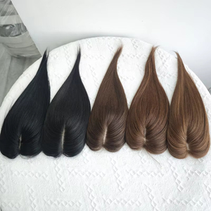 <span class=keywords><strong>Toppers</strong></span> <span class=keywords><strong>de</strong></span> cheveux humains européens pour cheveux clairsemés Topper en soie à faible densité avec grande base <span class=keywords><strong>Toppers</strong></span> <span class=keywords><strong>de</strong></span> cheveux humains pour bébés - Product Image 5