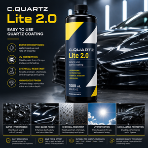C.QUARTZ Lite 2.0 น้ำยาเคลือบสีรถยนต์ เงางาม ป้องกันน้ำ ป้องกันรังสียูวี ทนทานต่อสารเคมี ติดทนนาน - Product Image 4