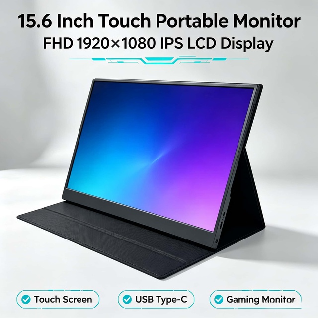 OEM ODM 15.6 Inch FHD 1920*1080 Portable Monitor Touch Screen USB Type-C IPS LCD Gaming Monitor for Laptop