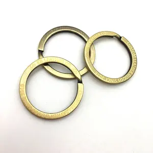 Anillo dividido de Metal plano para llavero, accesorio de 25mm, Clip para llavero, anillo dividido