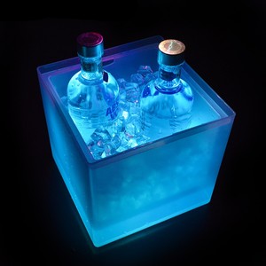 Enfriadores de bebidas de vino personalizados, cubo de hielo cuadrado de doble pared <span class=keywords><strong>para</strong></span> Bar, Hotel, Led, de plástico, <span class=keywords><strong>para</strong></span> Club nocturno - Product Image 2
