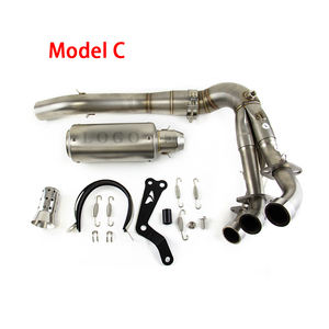 Silenciador delantero de tubo de escape para Yamaha, sistema completo de puntas de silenciador de tubo delantero de escape de Yamaha de 2020-2024, de- - Product Image 3