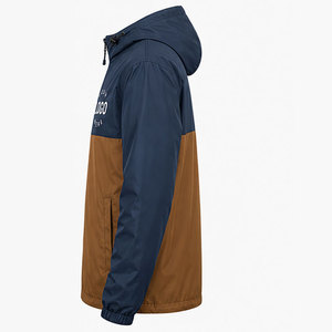 Custom <b>Men</b> Canvas Windbreaker <b>Jacket</b> Breathable Waterproof Sports Running Hiking Winter Outerwear Front Logo All 100% Polyester - Product Image 3