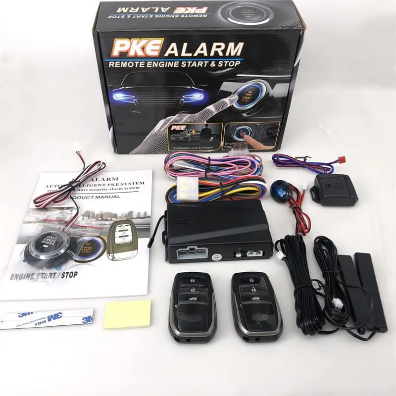 Pke Keyless Entry Alarm Systeem Kit Auto Motor Afstandsbediening Met Één Knop Start Anti-Diefstal
