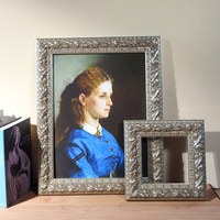 Cadre photo baroque européen en bois massif fait main pour toiles à huile, photos, peintures à l'aquarelle, impressions et œuvres d'art sur papier