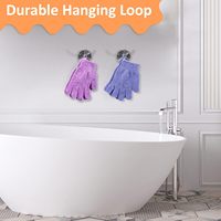 Gants de Bain Exfoliants Double Face Nettoyage en Profondeur Peau pour Spa Massage Douche Gommage Corps