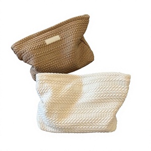 Custom Logo Cartoon Cosmetic Bag Woven Fabric Makeup Bag Large Capacity <b>Travel</b> Storage Pouch Zipper <b>Handbag</b> Women - Product Image 1