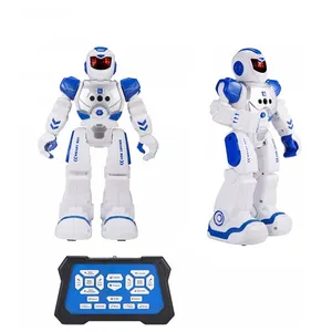 Di controllo a raggi infrarossi rc funzionale di potenza della batteria a piedi rc blu robot giocattoli bambino Intelligente giocattolo robot rc Robot Cantare e Ballare
