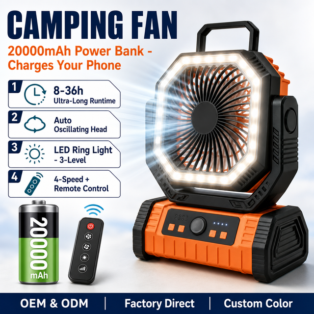 High Speed Stand Table Fan With LED Light Cute Rechargeable Desk Fan for Home Office
