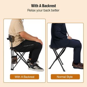 Tripod Chairs <b>Blinds</b> <b>Folding</b> Lightweight Portable Fishing Adults Hunting Stools Backrest Golf for Spectators Camo - Product Image 4