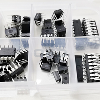 Kits d'assortiment de circuits intégrés (CI) 85 pièces, 10 types, NE555 LM324 LM393 UA741 ULN2803 LM358 NE5532 LM386 PC817 ULN2003 pour projets électroniques