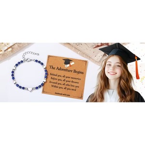 Graduation Jewelry Gift Crystal <b>Beaded</b> <b>Bracelets</b> Graduation <b>Beaded</b> Colorful Gemstone <b>Bracelet</b> Graduation Jewelry - Product Image 4