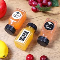 Couvercles étanches en plastique PET de 4oz Bouteille d'eau réutilisable Contenants à boisson de qualité alimentaire pour jus, lait, thé, boisson glacée pour enfants 120ml