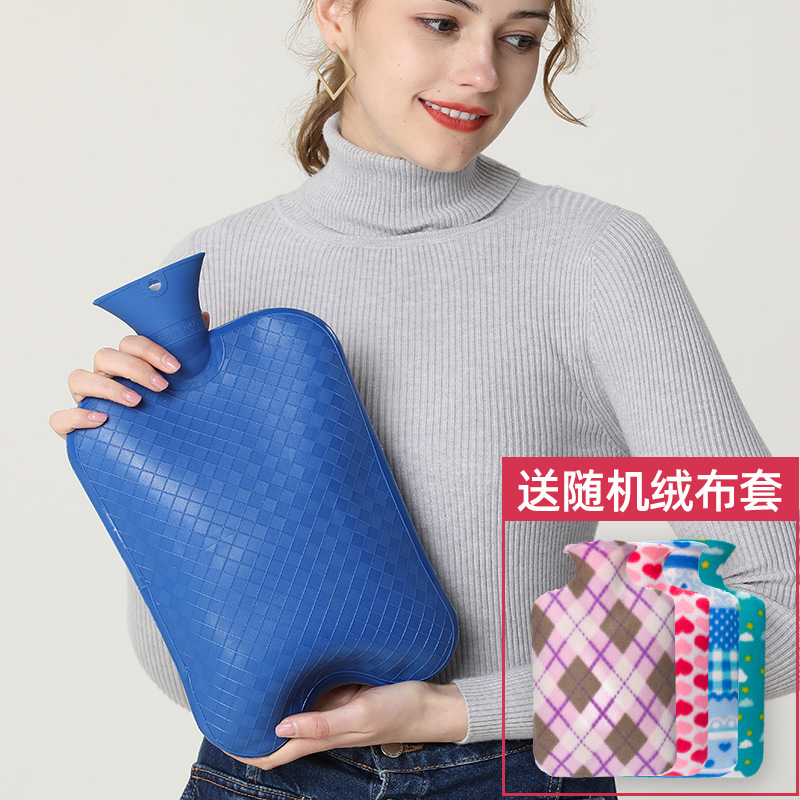 Bouteille bleue extra-large de 3000 ml - housse en velours aléatoire