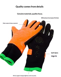 Guantes <span class=keywords><strong>de</strong></span> Fútbol Transpirables con Soporte para Muñeca, Palma <span class=keywords><strong>de</strong></span> Látex, Marca Privada, MOQ Bajo para Tiendas y Uso en Equipos - Product Image 3