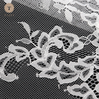 Voilage brodé en dentelle écologique pour scène, toile de fond de mariage, chemin de table blanc, fournitures de fête de mariage