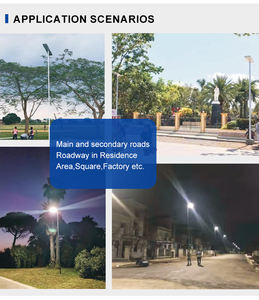 Esterno IP65 impermeabile in alluminio 30W 400W 50W 60W 80W integrato tutto in uno lampioni solari a Led - Product Image 4