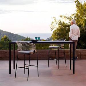 Nordic Rope Rattan aluminum Waterproof Dinning <b>Chair</b> Patio Restaurant Aluminium Stackable Outdoor bar <b>Chair</b> for Garden hotel - Product Image 5