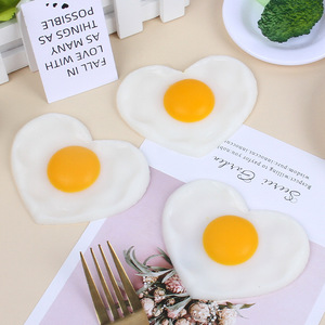 Simulation for Poached <b>Egg</b> Fried <b>Egg</b> Food Model Halloween PVC Kitchen Photo Decoration Props Refrigerator Stickers Play Home - Product Image 3
