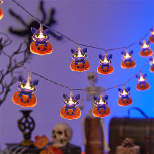 Halloween Décoration Lumières Extérieure Étanche <span class=keywords><strong>Smiley</strong></span> Citrouille LED Guirlande Lumineuse Fête De Vacances Fantôme Atmosphère Couleur Éclairage - Product Image 3
