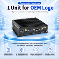 Ordinateur industriel sans ventilateur, mini PC 6 USB, Intel I3 I5 I7 J1900 N100, IP65, large plage de température, VGA, RS232, OEM, ODM, personnalisé
