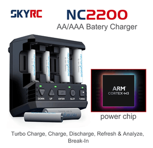 เครื่องชาร์จแบตเตอรี่ SKYRC NC2200 12V/2.0A 4 ช่อง สำหรับแบตเตอรี่ AA AAA พร้อมฟังก์ชั่นวิเคราะห์แบตเตอรี่ NiMH/NiCD ชาร์จเร็วแบบ Turbo  ปล่อยประจุและรีเฟรช  แบบ Private Mold น้ำหนัก 370 กรัม - Product Image 3