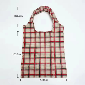 Bolsa de Compras Plegable Ligera y Duradera, Bolsa de Supermercado Geométrica con Diseño Personalizado, Bolsa de Mercado Ecológica Reutilizable al por Mayor - Product Image 2