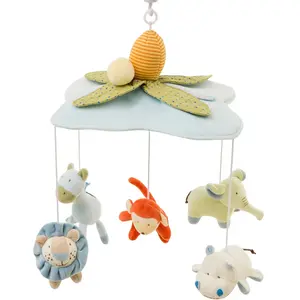 New Design Cartoon Baby Mobile Cradle Soothing Hanging Toy Custom Music Baby Bed Bell Hanging Pram Crib Toys