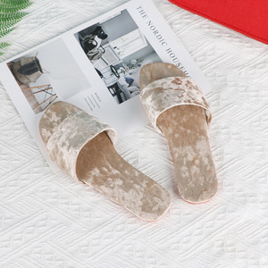 Vestido <span class=keywords><strong>de</strong></span> noche <span class=keywords><strong>de</strong></span> terciopelo nupcial para mujer, boda para <span class=keywords><strong>zapatillas</strong></span>, suela blanda, Color sólido, antideslizante, verano, fabricante al por mayor, una palabra - Product Image 6