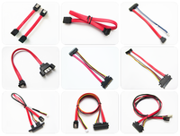 Cable de datos de alimentación Sata, personalizado, 40CM, para disco duro Serial ATA 7 + 15 Pin hembra a IDE Molex 4Pin