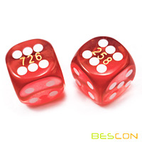 Dés de précision d'impression de 14,5 mm (0,57 pouce) avec numéros de série