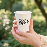 Gobelets en papier personnalisés avec logo, jetables, épais, pour hôtels, usage promotionnel, chambres d'hôtes, boissons chaudes
