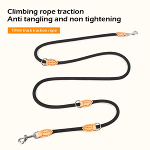 नए डिजाइन कुत्ते पट्टा बहुक्रियाशील अनुकूलित लंबाई समायोज्य लंबाई समायोज्य और नायलॉन 2 कुत्तों के लिए मुक्त पट्टा - Product Image 6