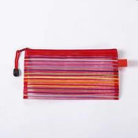 Stockage de papeterie scolaire sac à fermeture éclair en maille colorée étui à crayons transparent sac de rangement sac à documents étui à crayons étudiant