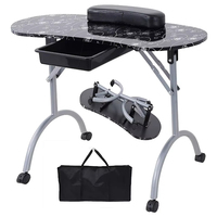 Table de Manucure Pliante Professionnelle en Métal Personnalisable pour Salon de Beauté avec Ventilateur GOODSELLER