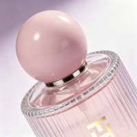 Flacon de parfum en verre vide à nervures verticales de luxe, 30 ml, 50 ml, 100 ml, avec bouchon rond, flacon vaporisateur de parfum, logo personnalisé