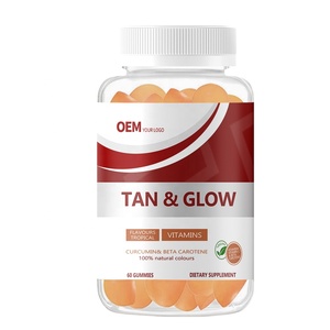 Wholesale Custom Logo Self Tan Natural Daily Beta Carotene Tanning <b>Gummies</b> <b>Bear</b> 60 Skin Tanning <b>Gummies</b> for Women Glowing Skin - Product Image 1