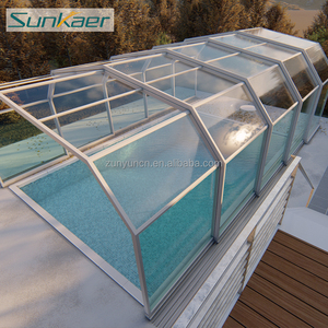 Meilleures ventes - Abri <span class=keywords><strong>de</strong></span> <span class=keywords><strong>piscine</strong></span> télescopique automatique personnalisé en aluminium et polycarbonate - Garantie 10 ans - Résistance au vent 150 km/h - Product Image 4