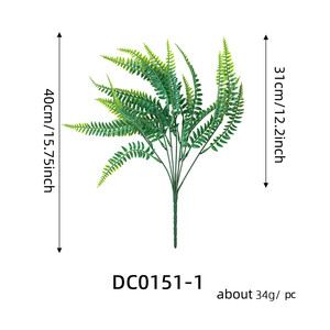 Fougères artificielles <span class=keywords><strong>d</strong></span>'extérieur, arbustes en plastique pour la <span class=keywords><strong>d</strong></span>écoration de patio et de véranda - Product Image 5