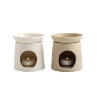Diffuseur d'huiles essentielles en céramique pour décoration intérieure, brûleur de bougies chauffe-plat, brûleur d'encens et chauffe-cire