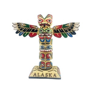 कला आकृति हस्तनिर्मित रेसिन स्मारिका टोमटम पोल मूर्ति लानेका सोवेर - Product Image 1