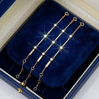 Bracelet en or massif 18 carats Xinfly avec diamants articulés AU750 0,60 carat au total, diamants naturels en cascade, bijoux fins, cadeau