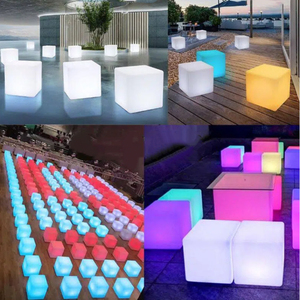 Lámpara de Noche <span class=keywords><strong>Bailey</strong></span>, Cubo Luminoso para Cine al Aire Libre, Iluminación de Color Regulable, Luces Nocturnas para Mesa de Bar - Product Image 5
