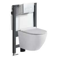 Haute qualité bonne vente salle de bain de luxe articles sanitaires Toilette placard à eau blanc une pièce en céramique Wc toilettes suspendues au mur